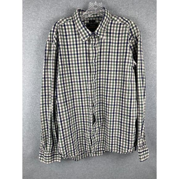 Jos. A. Bank Other - Jos A Bank Reserve Shirt Mens XL Blue‎ Green Checks Flannel Outdoor Classiccore